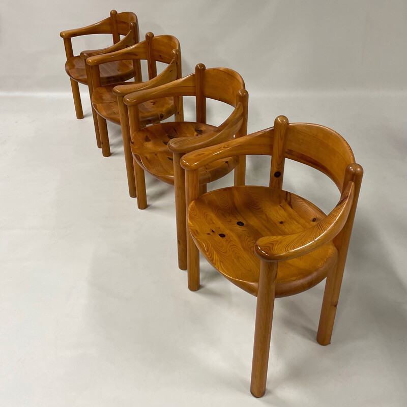 Satz von 4 dänischen Vintage-Stühlen mit Armlehnen von Rainer Daumiller für Hirtshals Sawmill, 1960