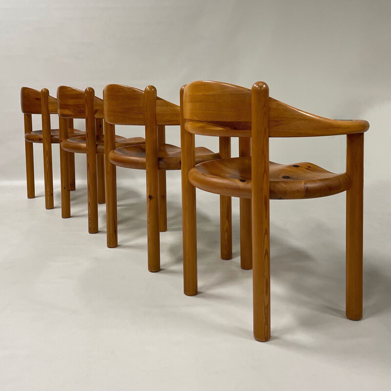 Juego de 4 sillas danesas vintage con reposabrazos de Rainer Daumiller para Hirtshals Sawmill, 1960