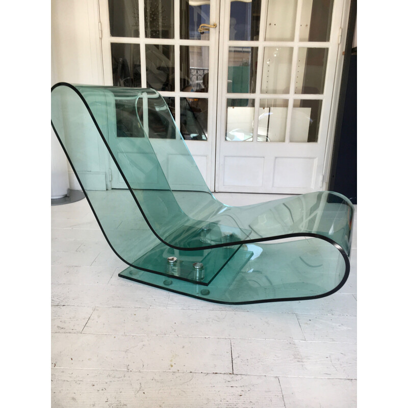 Fauteuil vintage "LCP" en une seule feuille de méthacrylate transparent par Marteen Van Severen pour Kartell