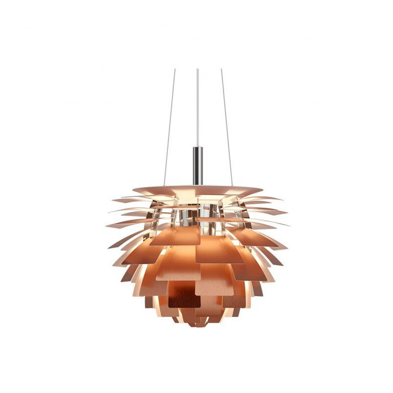 Vintage artichoke pendant lamp of copper by Poul Henningsen for Louis Poulsen, 1958