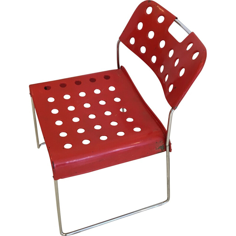 Omstak chair in perforated painted metal, Rodney KINSMAN - 1970
