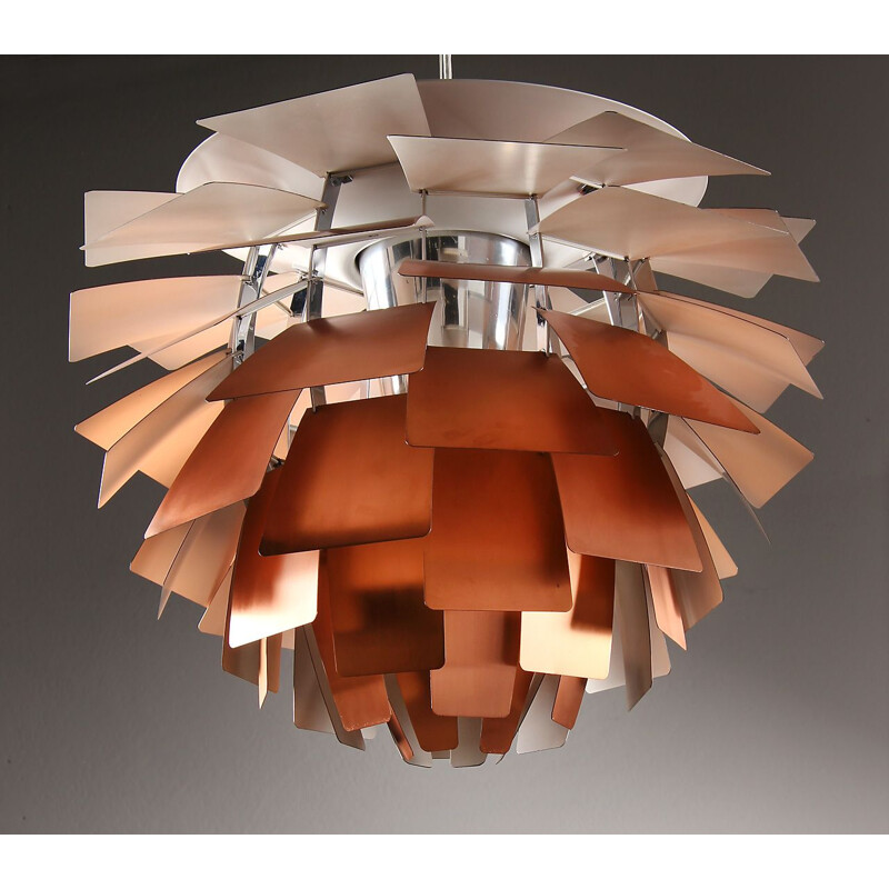 Vintage artichoke pendant lamp of copper by Poul Henningsen for Louis Poulsen, 1958