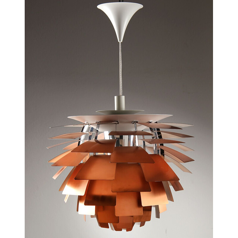 Vintage artichoke pendant lamp of copper by Poul Henningsen for Louis Poulsen, 1958