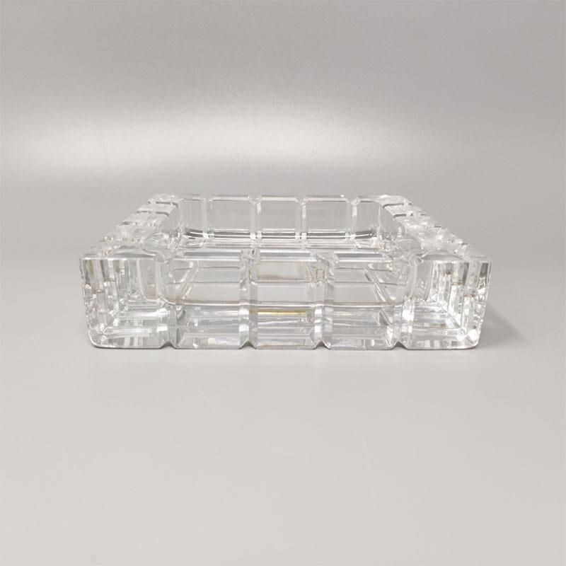 Vintage to smoke set in crystal by Kristall Krisla, Italy 1970s