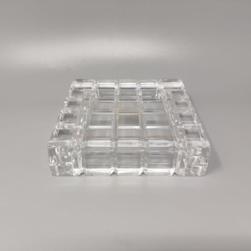 Vintage to smoke set in crystal by Kristall Krisla, Italy 1970s