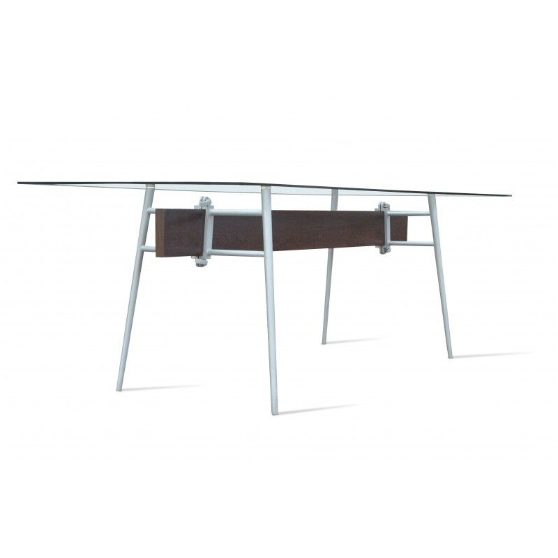 "MT Minimum" vintage table in glass by Philippe Starck for CASSINA