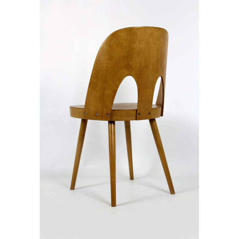 Set of 4 vintage wooden chairs by Oswald Haerdtl for TON, Czechoslovakia 1960s