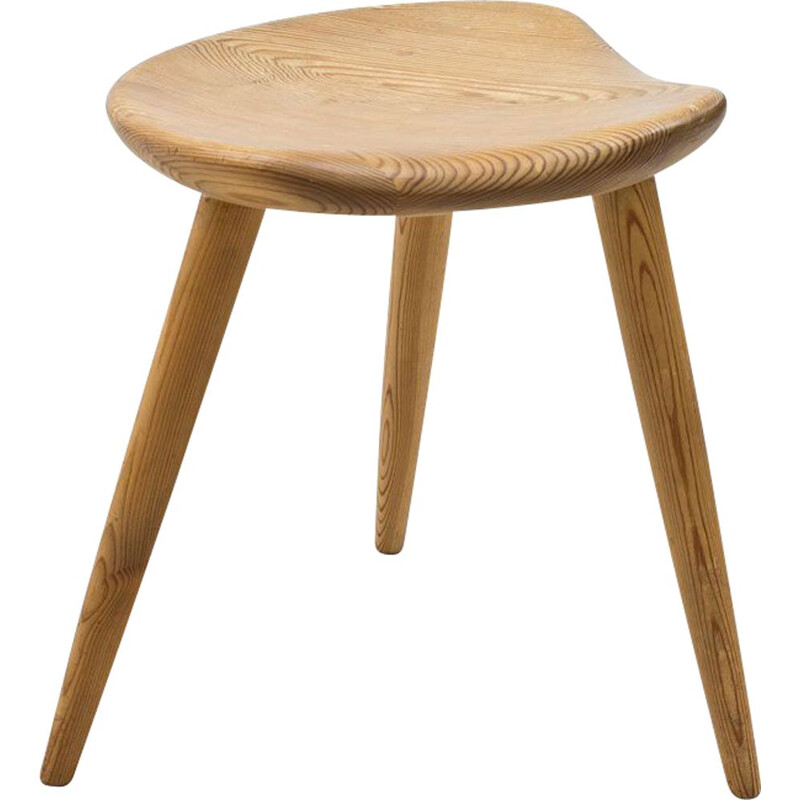 Mid-century Norwegian pine stool from Norsk Husflid, 1950s