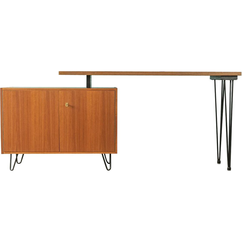 Mid century walnut desk by Hilker, Germany 1960s