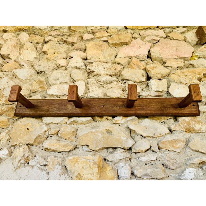 Vintage modernist wall coat rack, 1950-1960