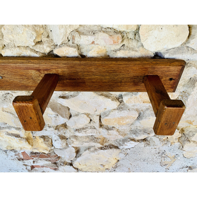 Vintage modernist wall coat rack, 1950-1960