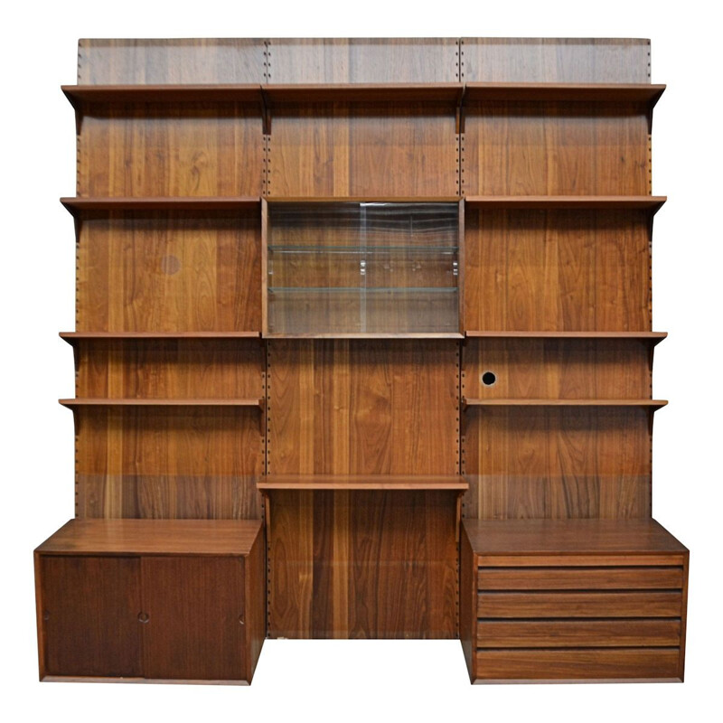 Vintage Danish teak wall-unit system by Poul Cadovius for Cado, 1960s