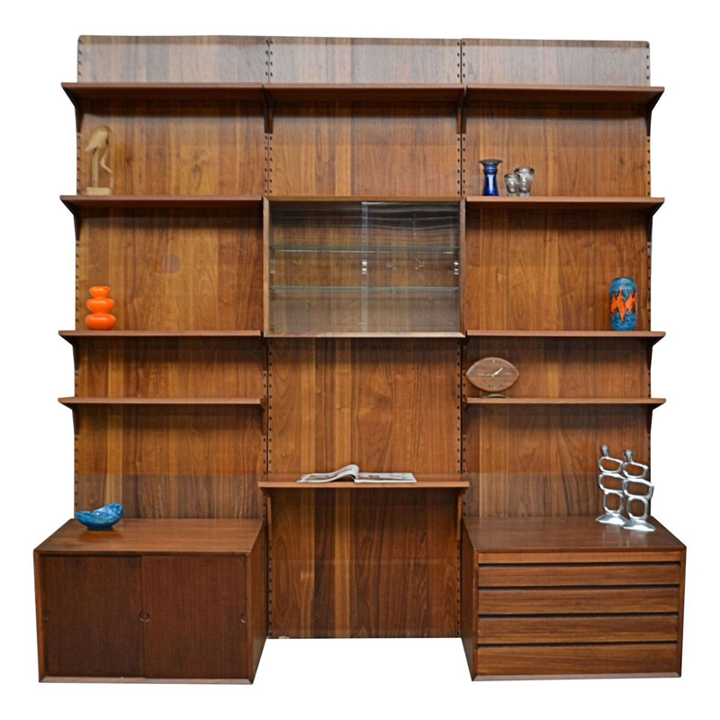 Vintage Danish teak wall-unit system by Poul Cadovius for Cado, 1960s