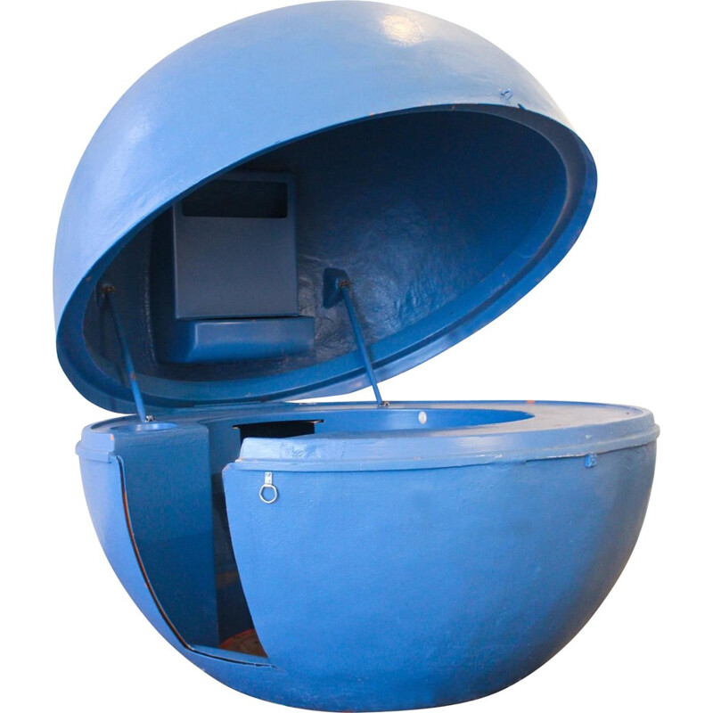 Mid-century bar in blue fiberglass - 1970s