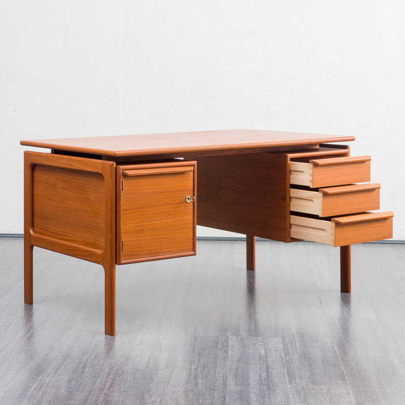 Mid century Danish teak desk, 1960s