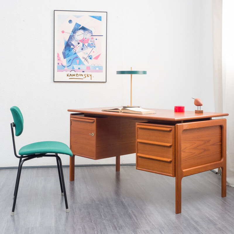 Mid century Danish teak desk, 1960s