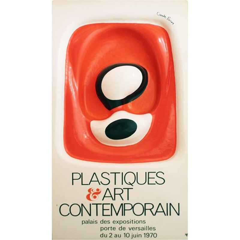 Plastiques & Art contemporain poster in painted ABS, François Cante PACOS - 1970s