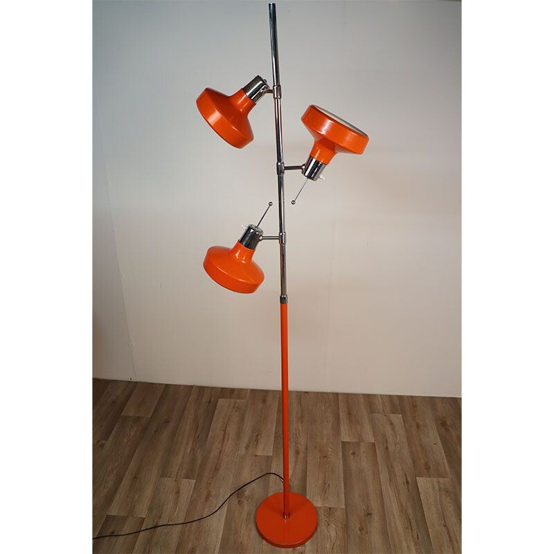 Vintage orange floor lamp by Monix, France 1960