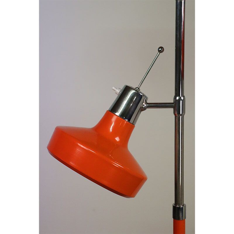 Vintage orange floor lamp by Monix, France 1960