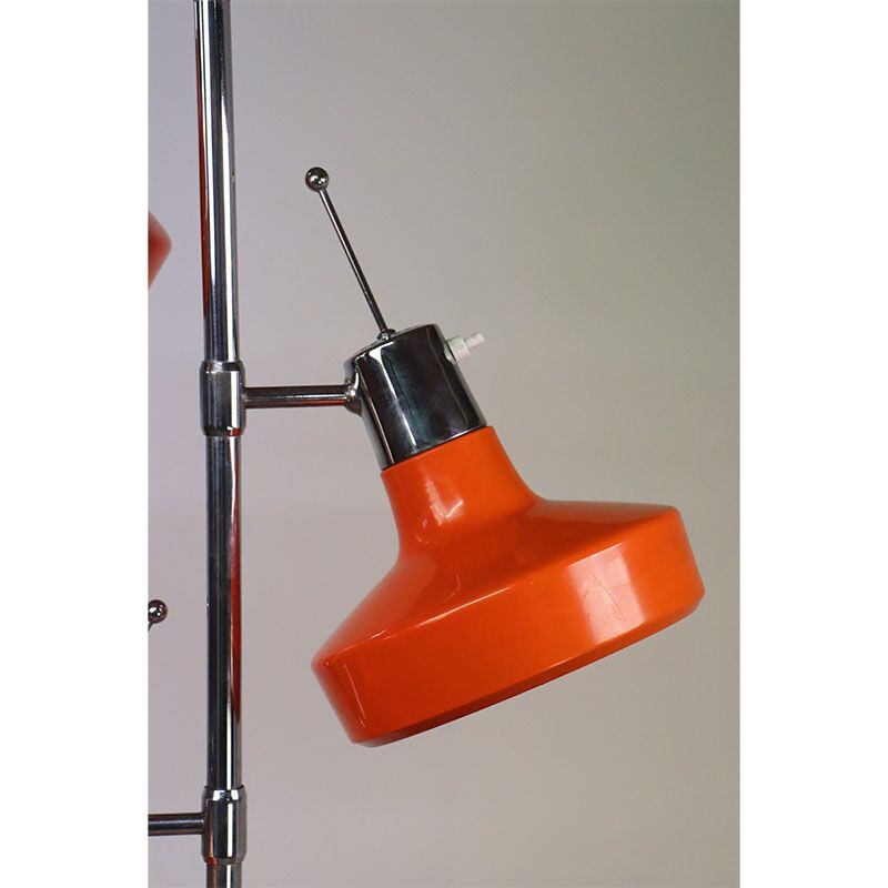 Vintage orange floor lamp by Monix, France 1960