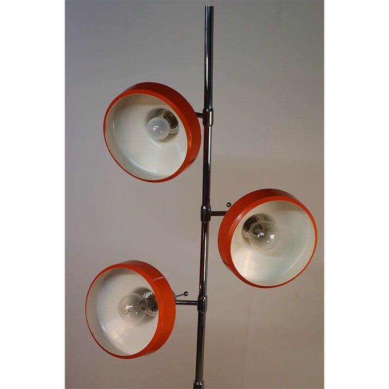 Vintage orange floor lamp by Monix, France 1960