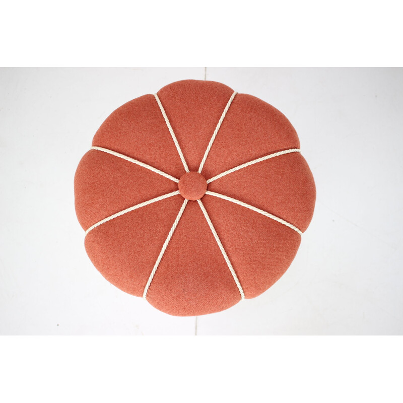 Vintage pouf by Jindřich Halabala, Czechoslovakia 1950s