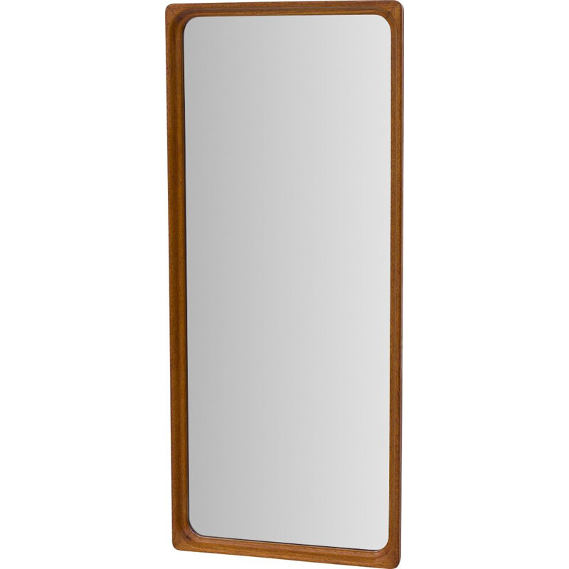 Swedish teak vintage wall mirror from Glässmaster Markaryd, 1950s