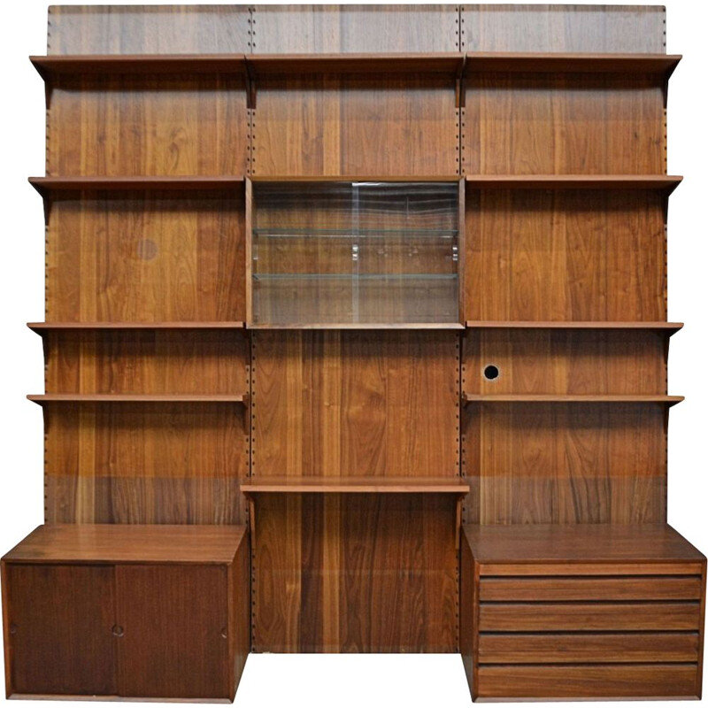 Vintage Danish teak wall-unit system by Poul Cadovius for Cado, 1960s