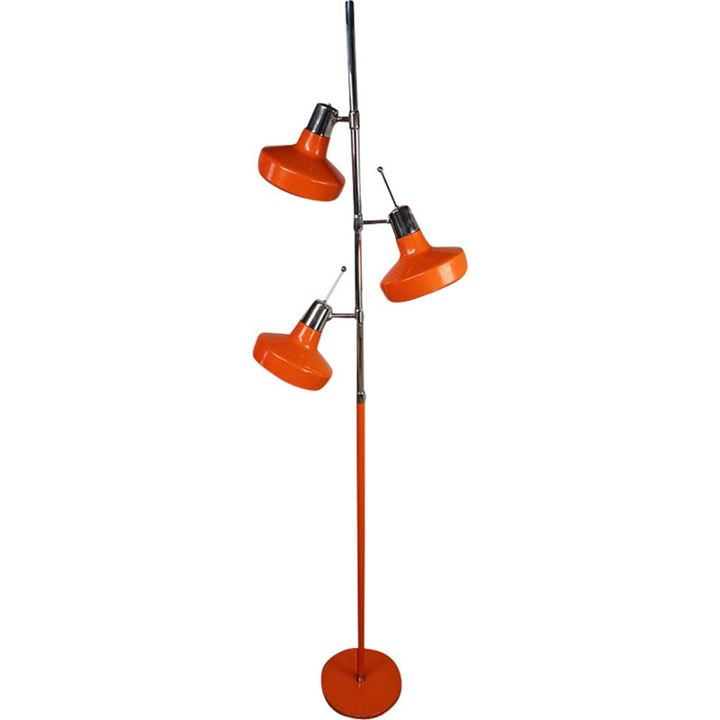 Vintage orange floor lamp by Monix, France 1960