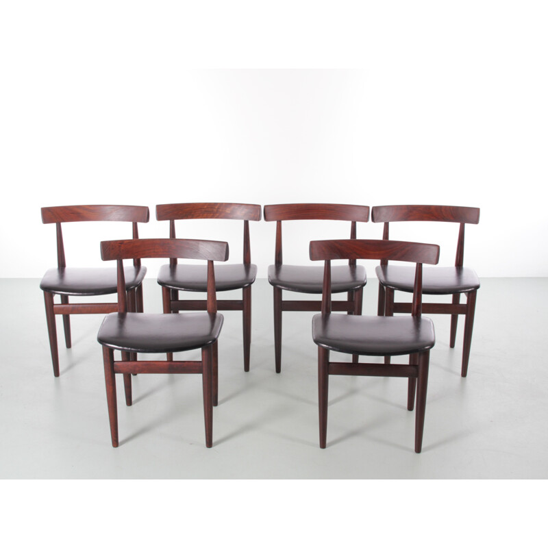 Scandinavian vintage dining set model 630 in Rio rosewood, 1964