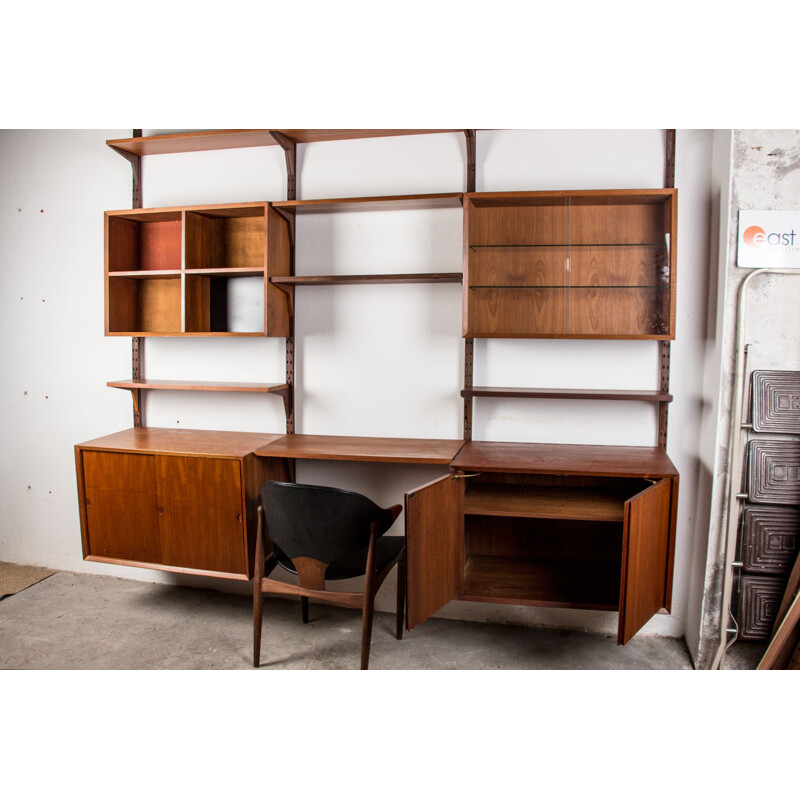 Vintage Danish teak wall unit by Poul Cadovius for Cado, 1960