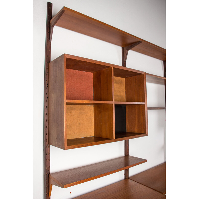 Vintage Danish teak wall unit by Poul Cadovius for Cado, 1960