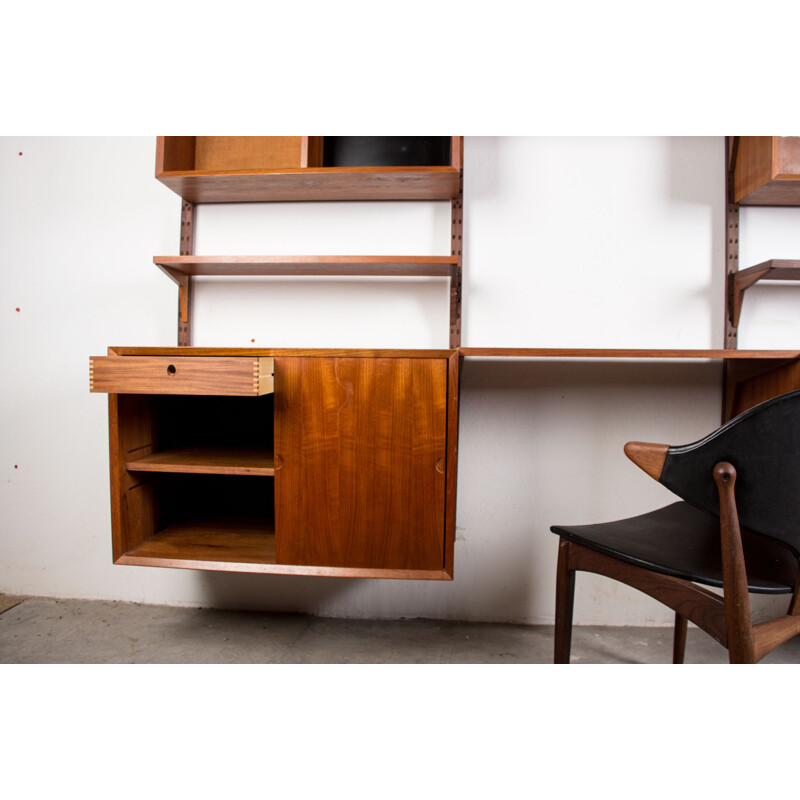 Vintage Danish teak wall unit by Poul Cadovius for Cado, 1960