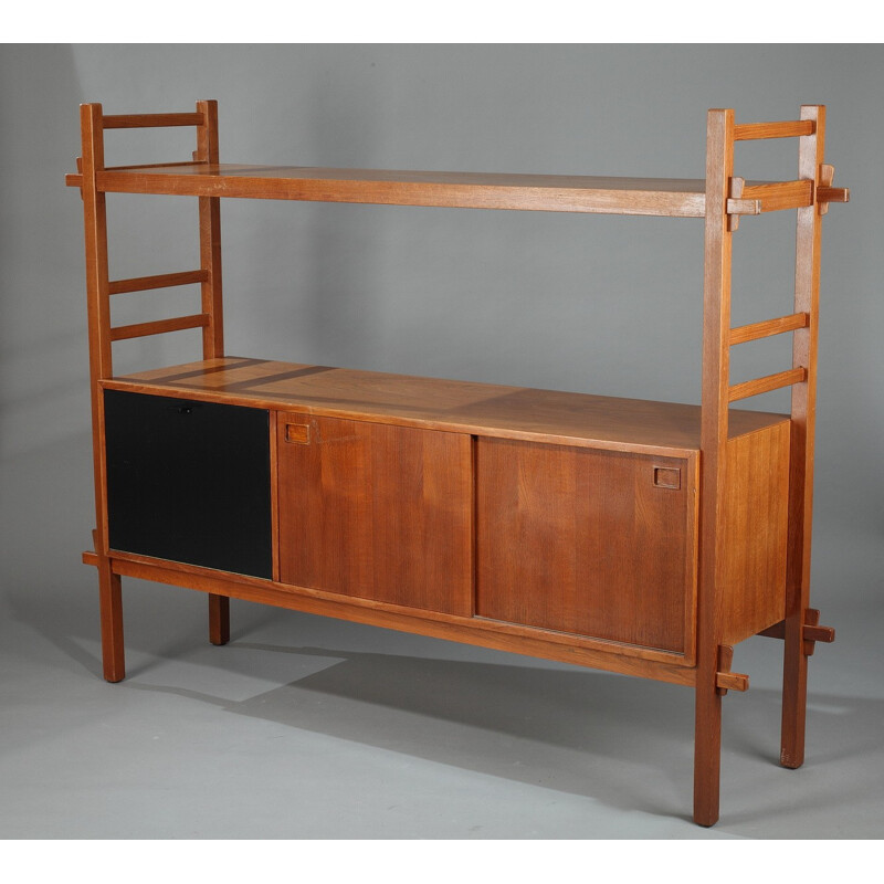 Scandinavian teak furniture on a removable frame - 1960s