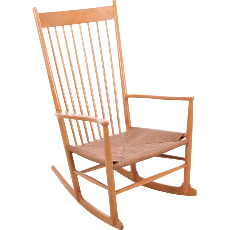 Scandinavische vintage schommelstoel model J16 van Hans Wegner voor FDB, 1944