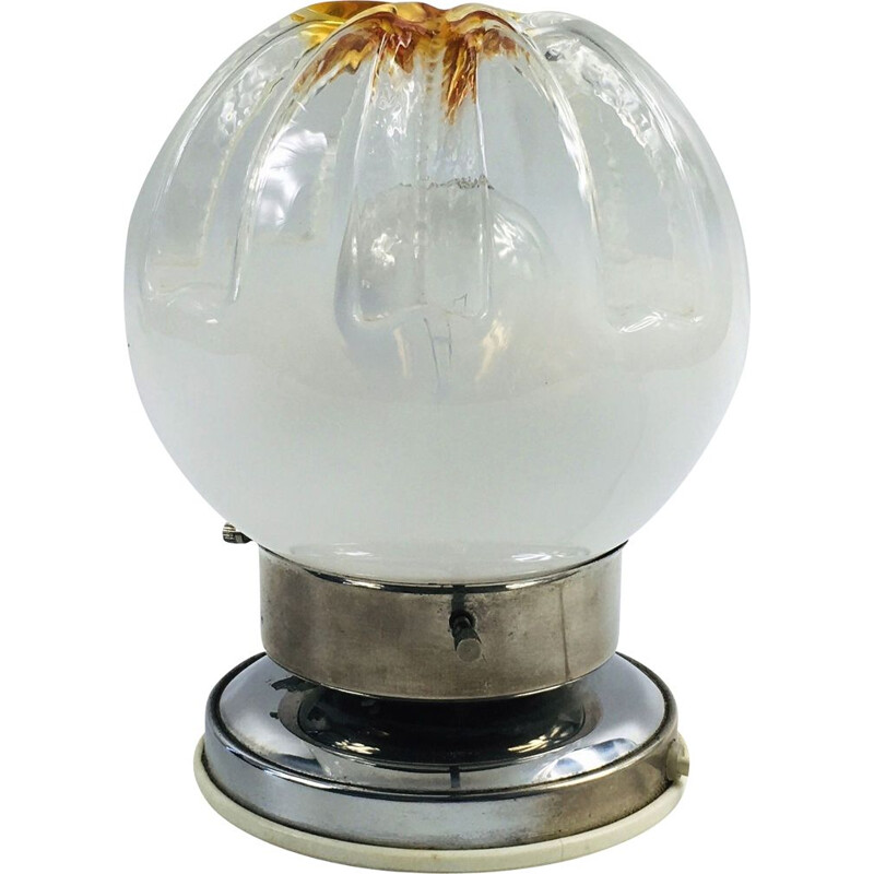 Lampe de table Murano de l'ère spatiale par Toni Zuccheri pour Mazzega, Italie 1960