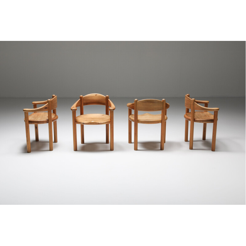 Mid century pine carver chairs by Rainer Daumiller for Hirtshals Sawmill, Denmark 1970s