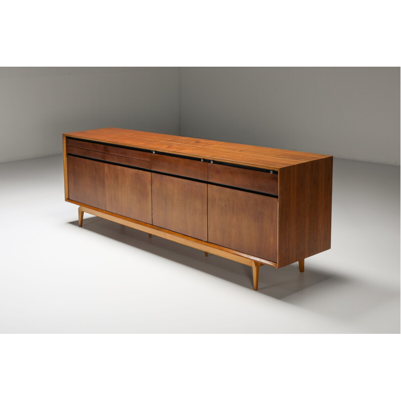 Rosewood & walnut vintage Madison sideboard from De Coene, 1958