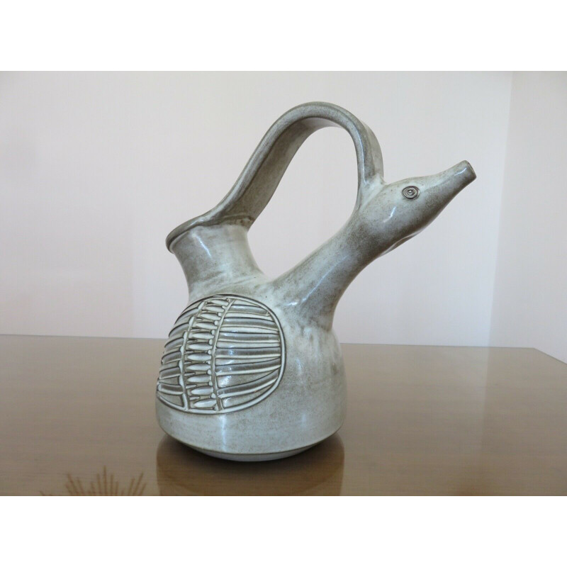 Vintage zoomorphic ceramic by Marius Bessone, France 1960