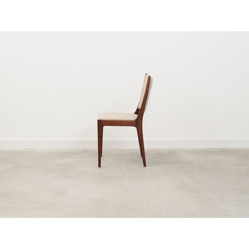 Satz von 4 Vintage-Stühlen aus Teakholz und Stoff von Johannes Andersen, Dänemark 1970