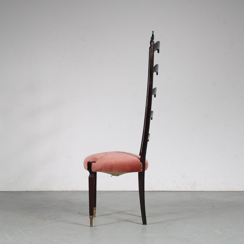 Vintage highback chair by Paulo Buffaa, Italy 1950s