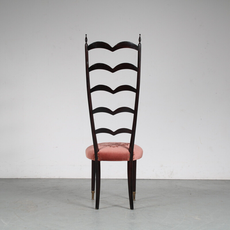 Vintage highback chair by Paulo Buffaa, Italy 1950s