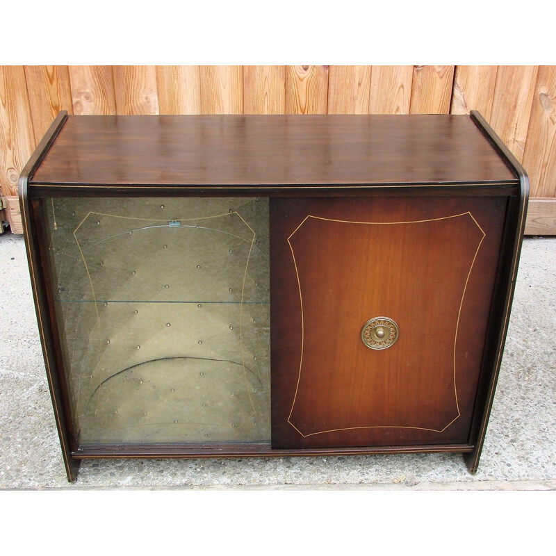 Mid century bar cabinet with gramophone, 1960s