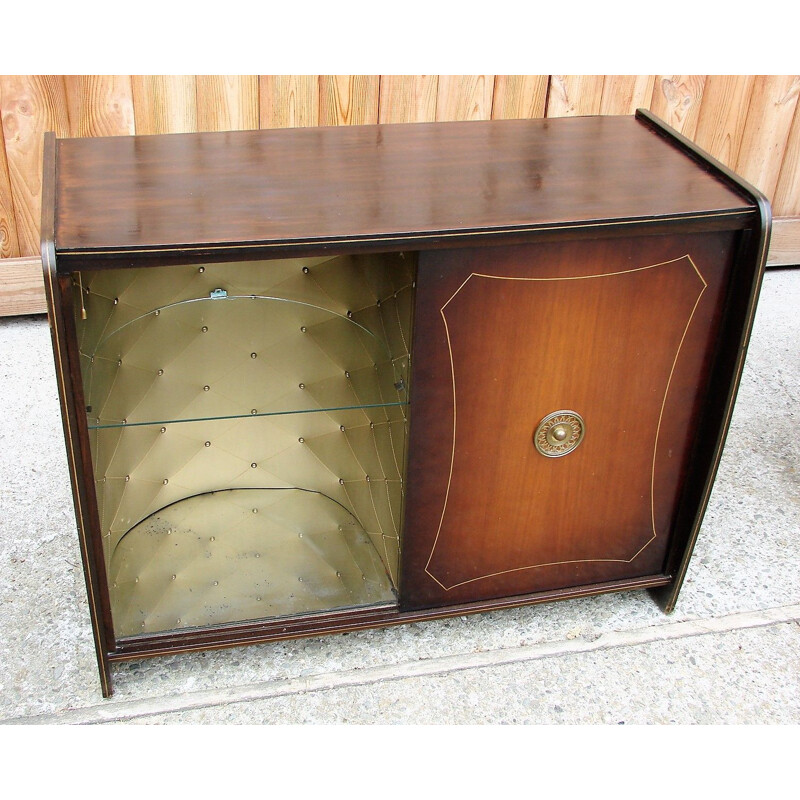Mid century bar cabinet with gramophone, 1960s