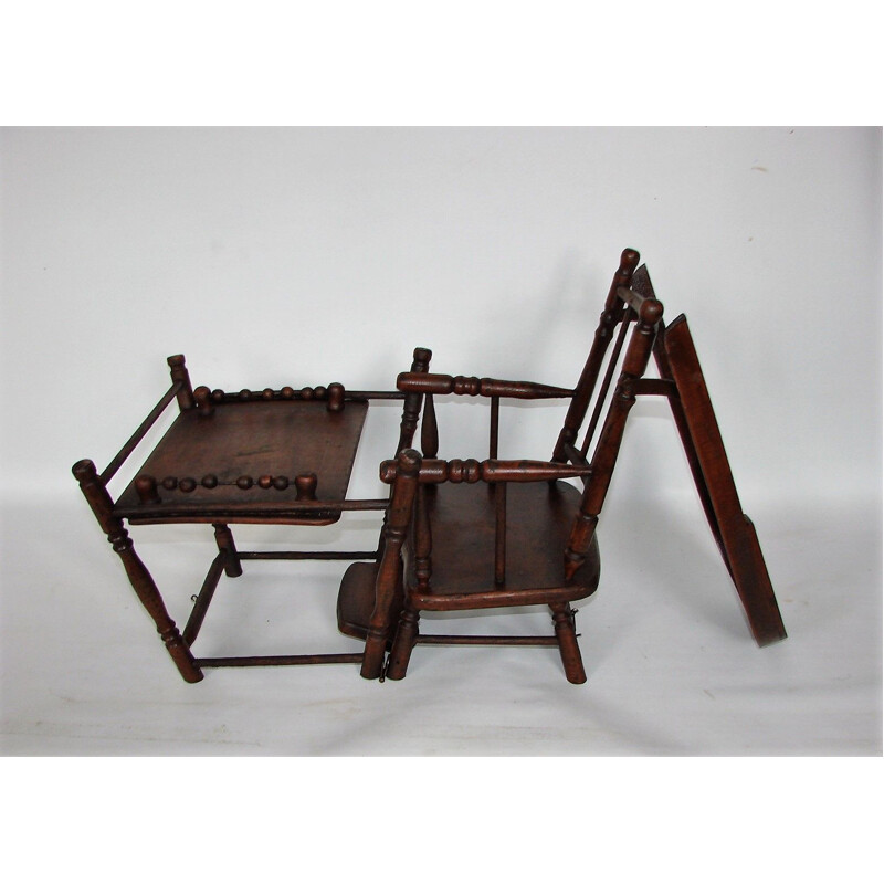 Wooden vintage children's chair, 1930s