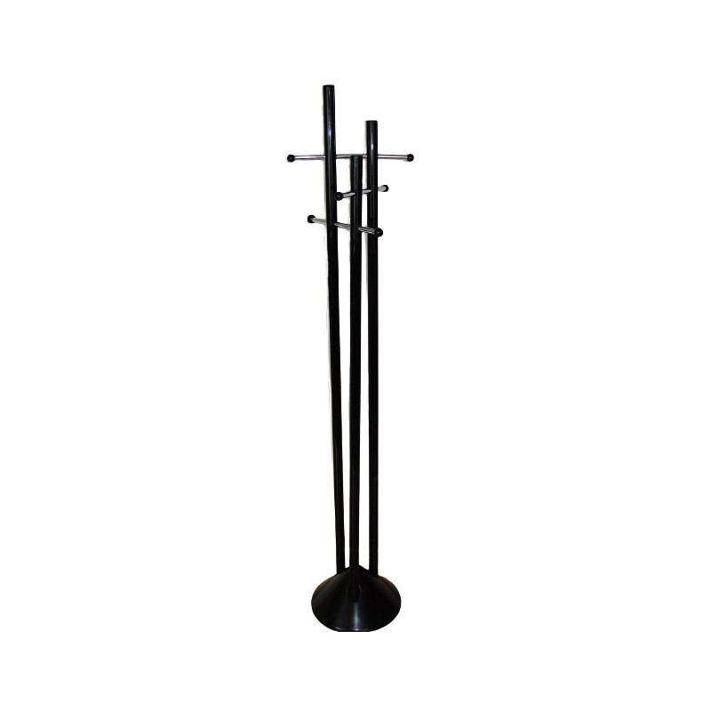 Modernist vintage lacquered steel coat rack, 1970s