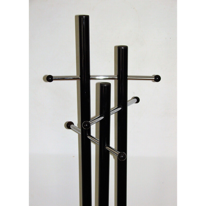 Modernist vintage lacquered steel coat rack, 1970s