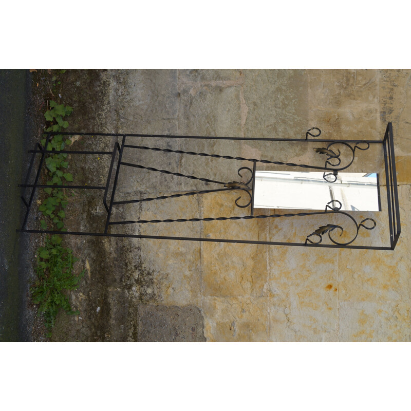 Vintage French coat rack in lacquered steel, 1940