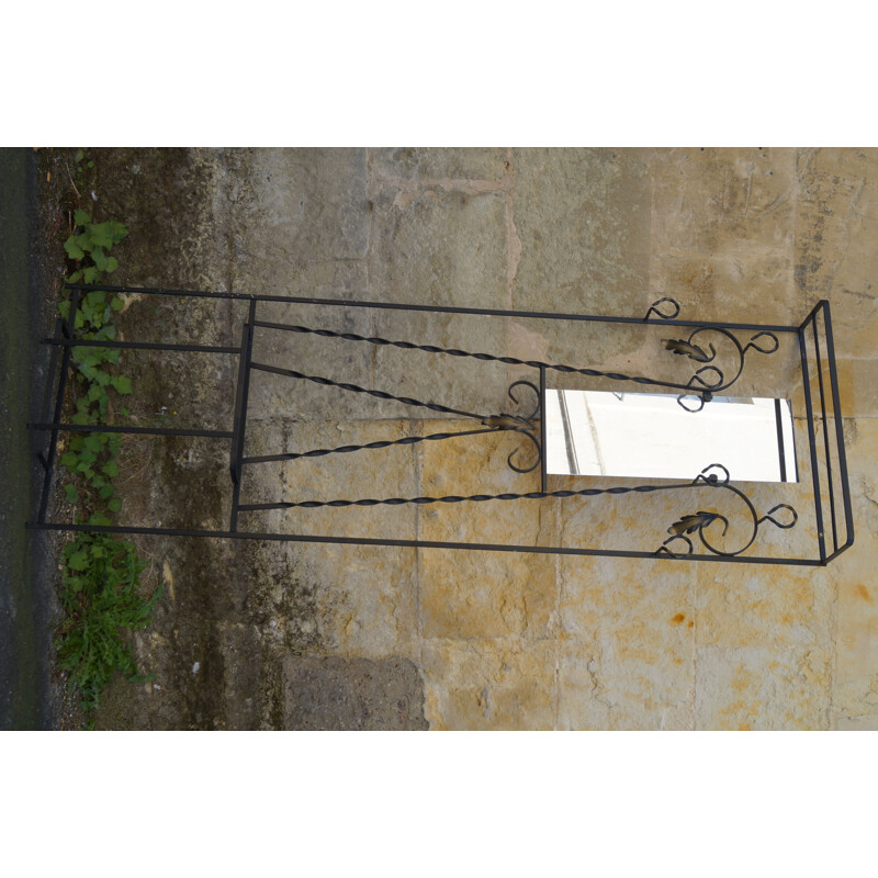 Vintage French coat rack in lacquered steel, 1940