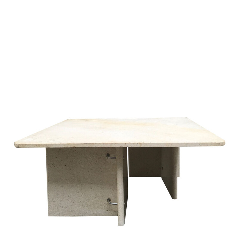 Vintage travertine coffee table, 1970-1980